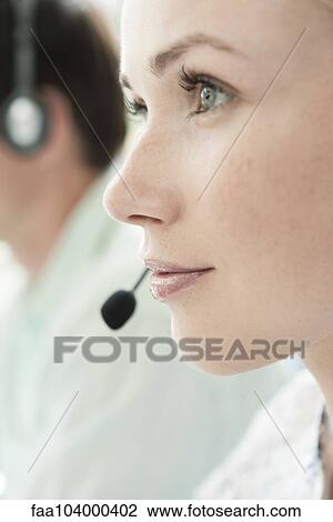 Call center operator View Large Photo Image Stock Image - Call center operator. Fotosearch