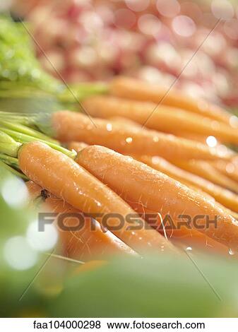 Stock Photo - Carrots in grocery store display. Fotosearch