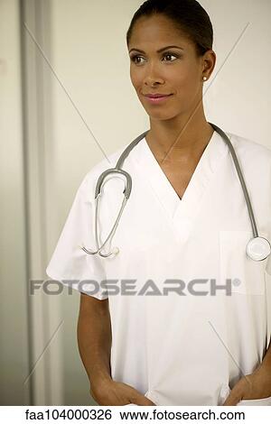 Female nurse, portrait View Large Photo Image Stock Photograph - Female nurse, portrait. Fotosearch