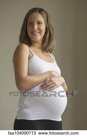 Pregnant woman, portrait View Large Photo Image Stock Image - Pregnant woman, portrait. Fotosearch