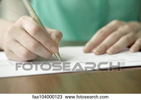 Stock Image - Writing letter. Fotosearch