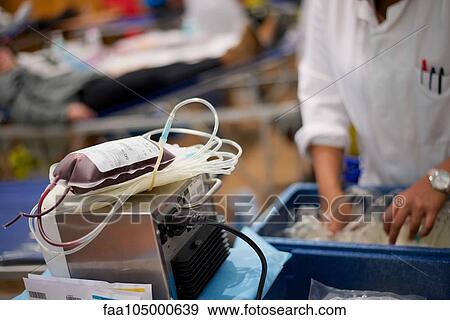 Bag of blood in donor center View Large Photo Image Stock Photo - Bag of blood in donor center. Fotosearch