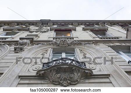 Balcony with ornate bas-relief feature View Large Photo Image Stock Photo - Balcony with ornate bas-relief feature. Fotosearch