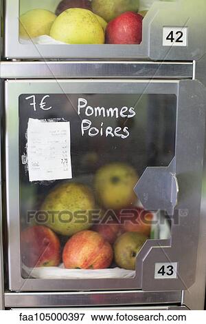 Food locker containing apples and pears in self-serve grocery View Large Photo Image Stock Photo - Food locker containing apples and pears in self-serve grocery. Fotosearch