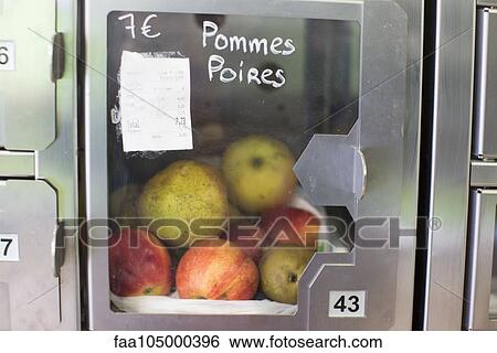 Food locker containing apples and pears in self-serve grocery View Large Photo Image Stock Photograph - Food locker containing apples and pears in self-serve grocery. Fotosearch