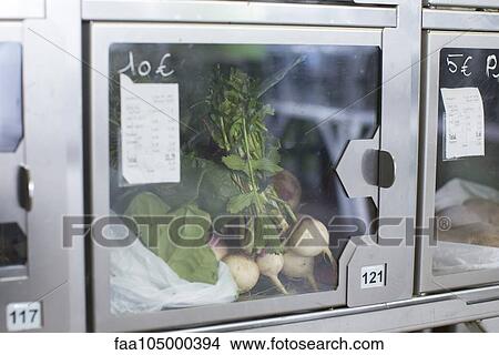 Food locker containing turnips in self-serve grocery View Large Photo Image Picture - Food locker containing turnips in self-serve grocery. Fotosearch