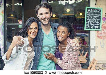 Stock Image - Friends, portrait. Fotosearch