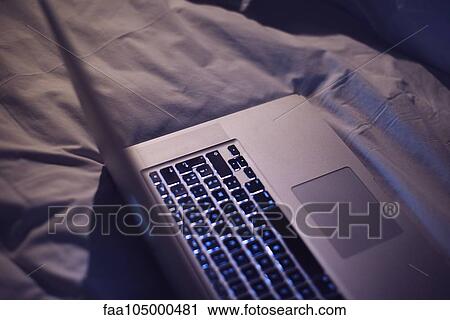 Stock Image - Laptop computer, close-up. Fotosearch