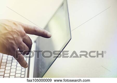 Laptop with touch screen View Large Photo Image Stock Photo - Laptop with touch screen. Fotosearch