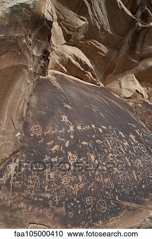 Petroglyphs at Newspaper Rock State Historic Monument, Utah, USA View Large Photo Image Stock Image - Petroglyphs at Newspaper Rock State Historic Monument, Utah, USA. Fotosearch
