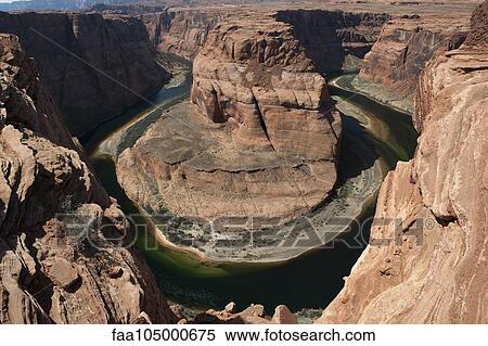 Stock Photography - The Colorado River meanders through Horseshoe Bend in Arizona, USA. Fotosearch