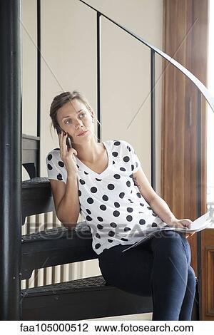 Woman on phone call View Large Photo Image Stock Image - Woman on phone call. Fotosearch