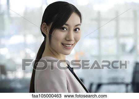 Stock Image - Woman, portrait. Fotosearch