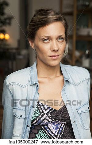 Stock Photo - Woman, portrait. Fotosearch