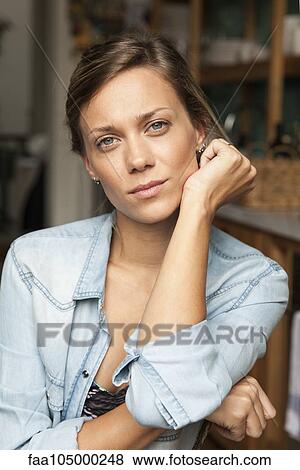 Stock Photo - Woman, portrait. Fotosearch