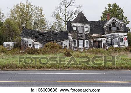 Stock Photograph - Abandoned, dilapidated house. Fotosearch