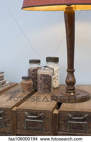 Baking ingredients in glass jars View Large Photo Image Picture - Baking ingredients in glass jars. Fotosearch