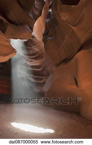 Beam of sunlight shining into Antelope Canyon, Arizona, USA View Large Photo Image Stock Photography - Beam of sunlight shining into Antelope Canyon, Arizona, USA. Fotosearch