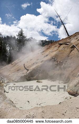 Boiling mudpot in Lassen Volcanic National Park, California, USA View Large Photo Image Stock Photography - Boiling mudpot in Lassen Volcanic National Park, California, USA. Fotosearch