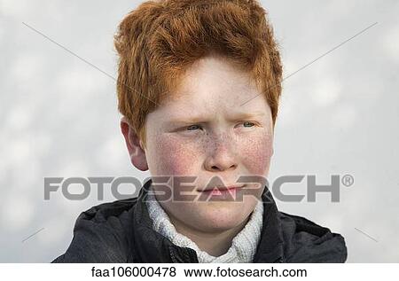 Boy looking away in thought, portrait View Large Photo Image Stock Photo - Boy looking away in thought, portrait. Fotosearch