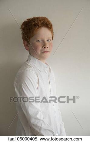Boy with red hair, portrait View Large Photo Image Stock Photography - Boy with red hair, portrait. Fotosearch