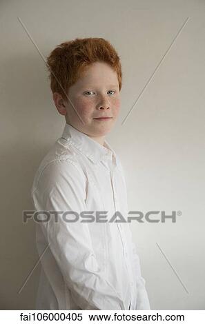Boy with red hair, portrait View Large Photo Image Stock Photography - Boy with red hair, portrait. Fotosearch