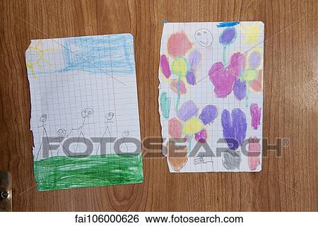 Stock Photograph - Child's drawings. Fotosearch