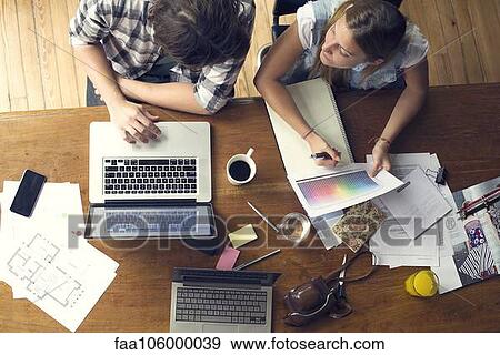 College students collaborating on project View Large Photo Image Stock Photo - College students collaborating on project. Fotosearch
