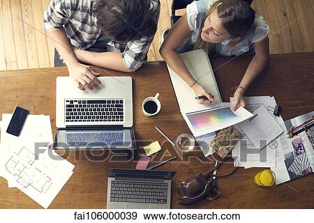 College students collaborating on project View Large Photo Image Stock Photo - College students collaborating on project. Fotosearch