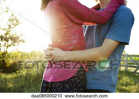 Stock Image - Couple embracing. Fotosearch