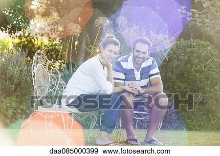 Couple spending time together outdoors, portrait View Large Photo Image Stock Photo - Couple spending time together outdoors, portrait. Fotosearch