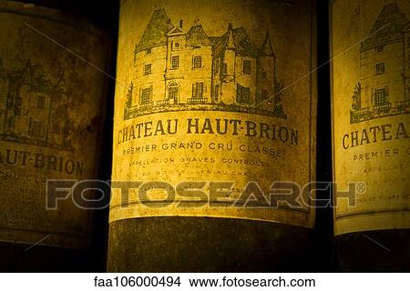 Dusty label of old wine bottle, close-up View Large Photo Image Picture - Dusty label of old wine bottle, close-up. Fotosearch