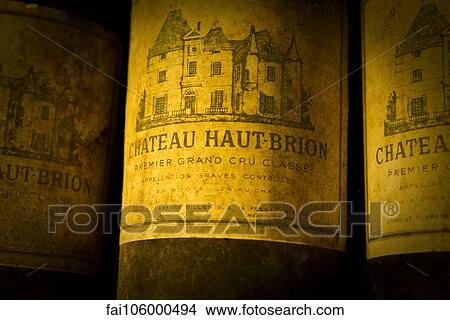 Dusty label of old wine bottle, close-up View Large Photo Image Picture - Dusty label of old wine bottle, close-up. Fotosearch
