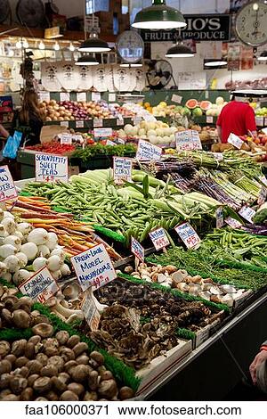Stock Image - Fresh produce in supermarket. Fotosearch