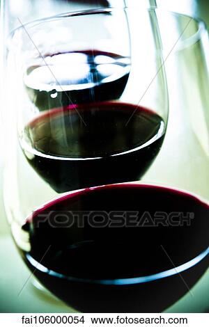 Picture - Glasses of red wine. Fotosearch