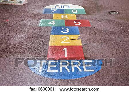 Stock Image - Hopscotch grid. Fotosearch