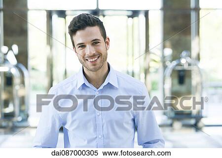Stock Photography - Hotel guest, portrait. Fotosearch