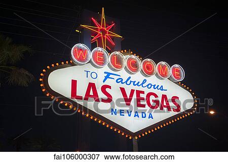 Illuminated welcome sign, Las Vegas, Nevada, USA View Large Photo Image Stock Photo - Illuminated welcome sign, Las Vegas, Nevada, USA. Fotosearch