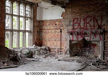 Interior view of abandoned building View Large Photo Image Stock Image - Interior view of abandoned building. Fotosearch