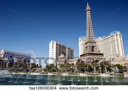 Picture - Luxury hotels on the Las Vegas Strip, Las Vegas, Nevada, USA. Fotosearch
