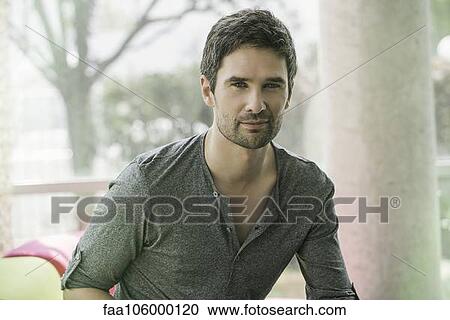 Stock Image - Man, portrait. Fotosearch