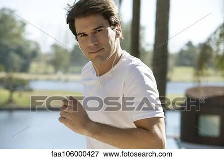Man running, portrait View Large Photo Image Stock Photo - Man running, portrait. Fotosearch