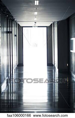 Open door at end of hallway View Large Photo Image Stock Photograph - Open door at end of hallway. Fotosearch