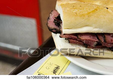 Pastrami deli sandwich View Large Photo Image Picture - Pastrami deli sandwich. Fotosearch