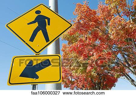 Pedestrian crossing sign View Large Photo Image Stock Photo - Pedestrian crossing sign. Fotosearch