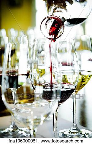 Stock Image - Pouring wine. Fotosearch