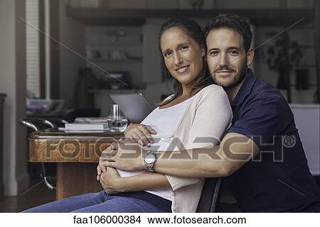 Pregnant couple, portrait View Large Photo Image Picture - Pregnant couple, portrait. Fotosearch