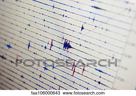 Seismograph, close-up View Large Photo Image Stock Image - Seismograph, close-up. Fotosearch