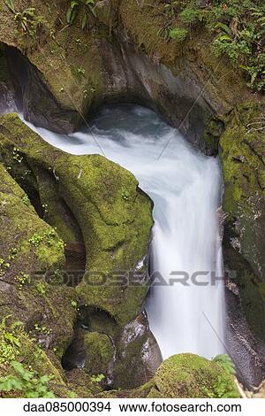 Picture - Small waterfall in North Cascades National Park, Washington, USA. Fotosearch