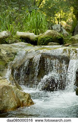 Small waterfall View Large Photo Image Stock Photograph - Small waterfall. Fotosearch